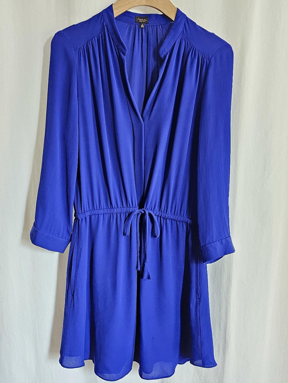 Aritzia T. Babaton Long Sleeve Silk Bennett Dress - Cobalt Blue - Picture 8 of 16